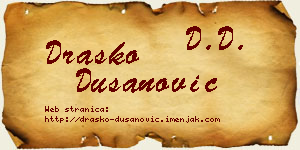 Draško Dušanović vizit kartica